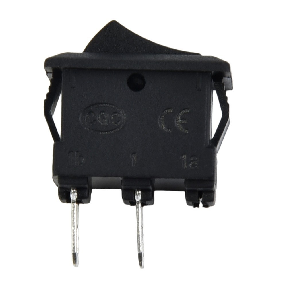10pcs spst on/off switch mini black 2 plug toggle switch DC 12V 16A