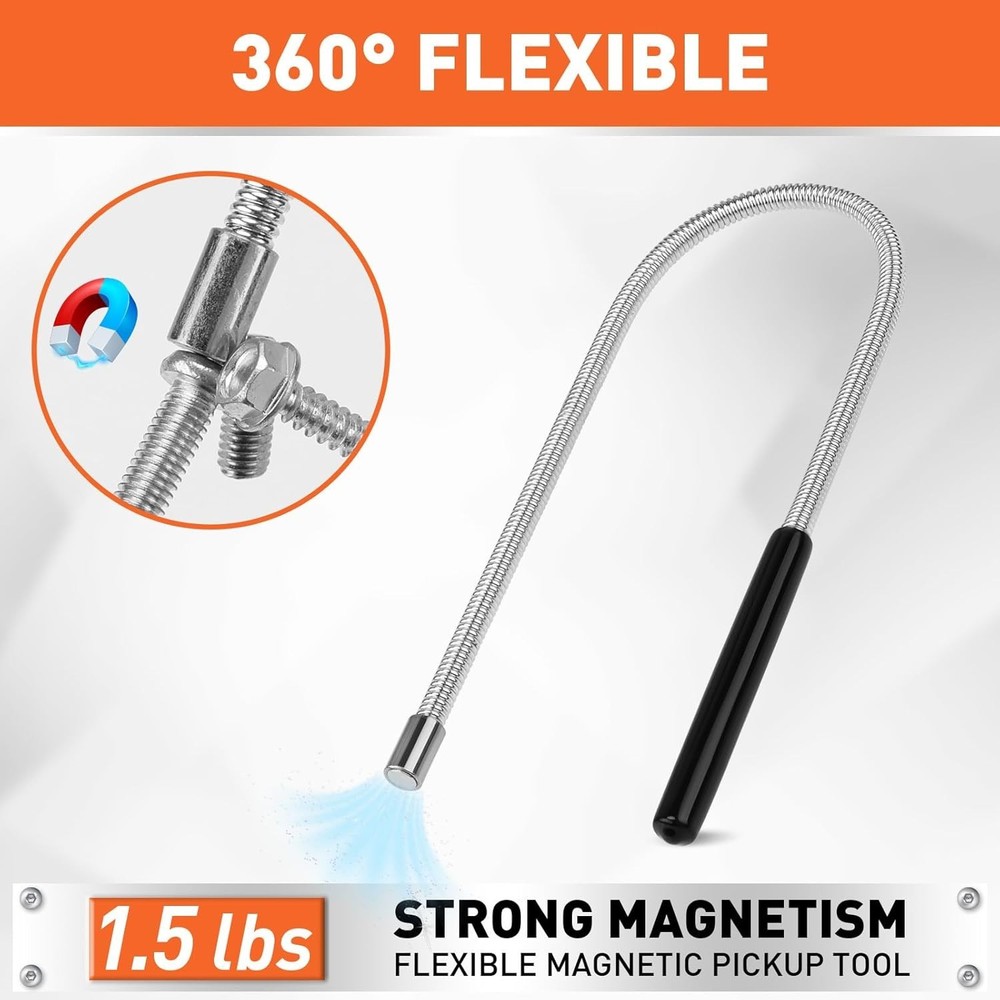 4 - PIECE Magnetic Pickup Tools Kit | Extendable Telescoping Magnet Pick up Tool
