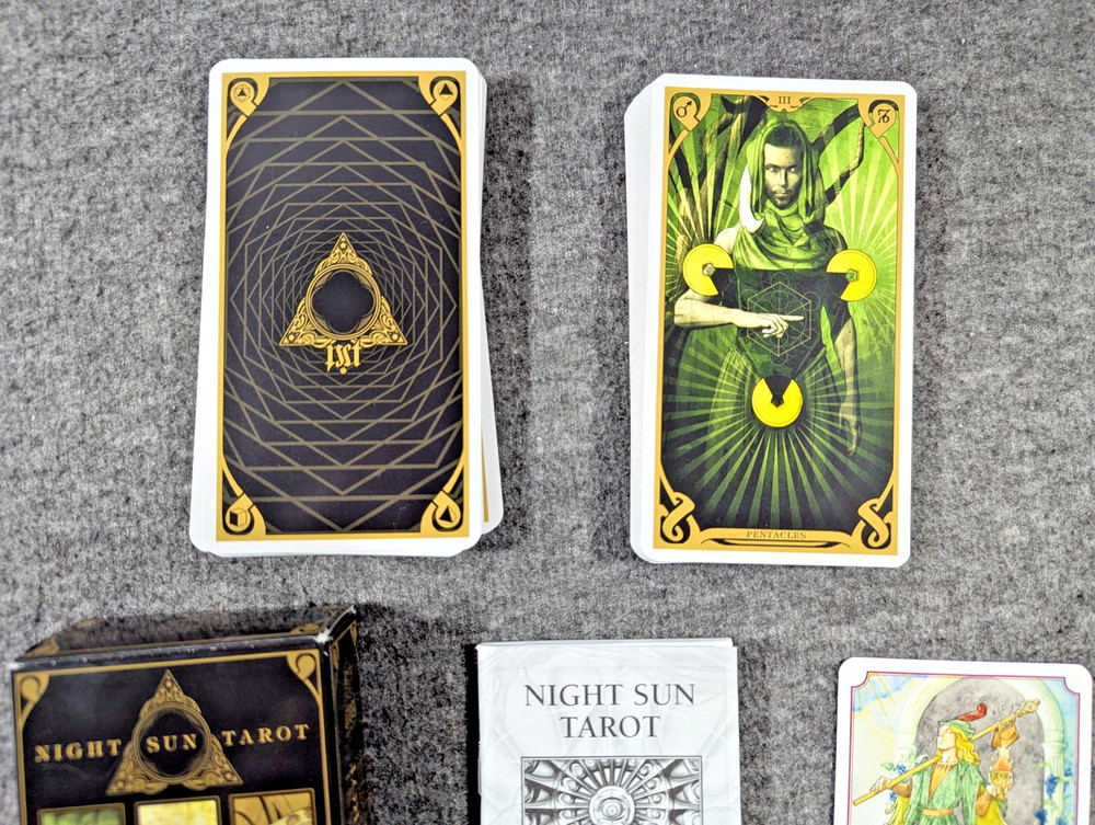 Night Sun Tarot Card Regular & Mini Deck by Fabio Listrani, Wicca, Paganism