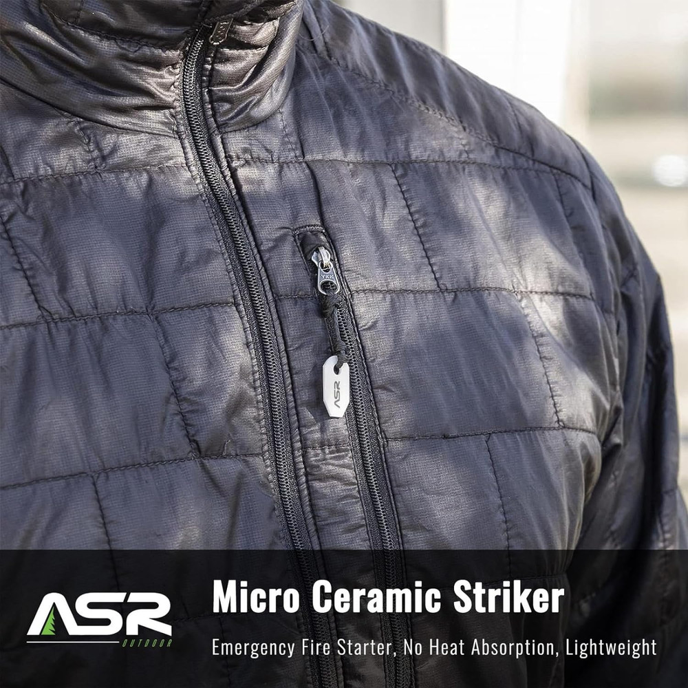 2 Pack Micro EDC Ceramic Striker Survival Fire Starter - Create Sparks Emergency