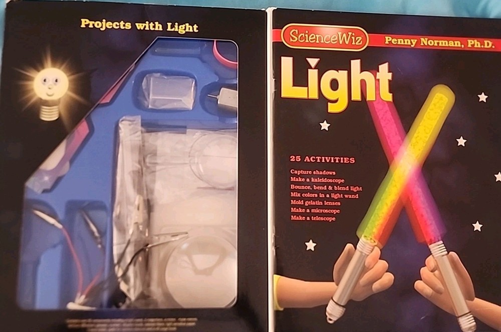 ScienceWiz LIGHT 25 Projects Kids Educational Science Book & Activity Kit (PT2)