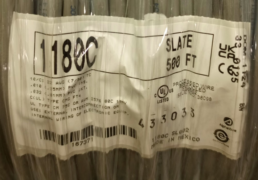 Processed Wire 1180C Slate 500 Ft