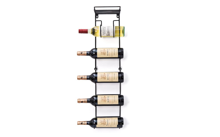 Towel Rack Wall Mount Cast Iron Wine Bottle Stack Bath Towels Shelf Home Storage
