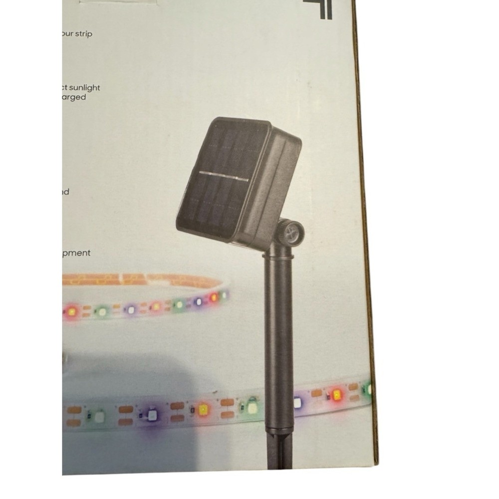Sharper Image 10Ft Solar Powered LED Strip Light NEW