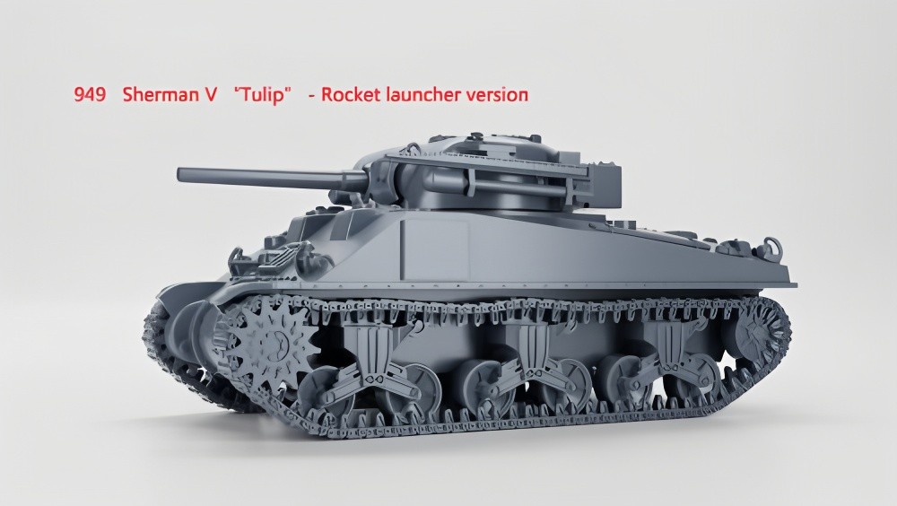 3D Printing 1/72 US Sherman V "Tulip" - Rocket launcher version Unpainted