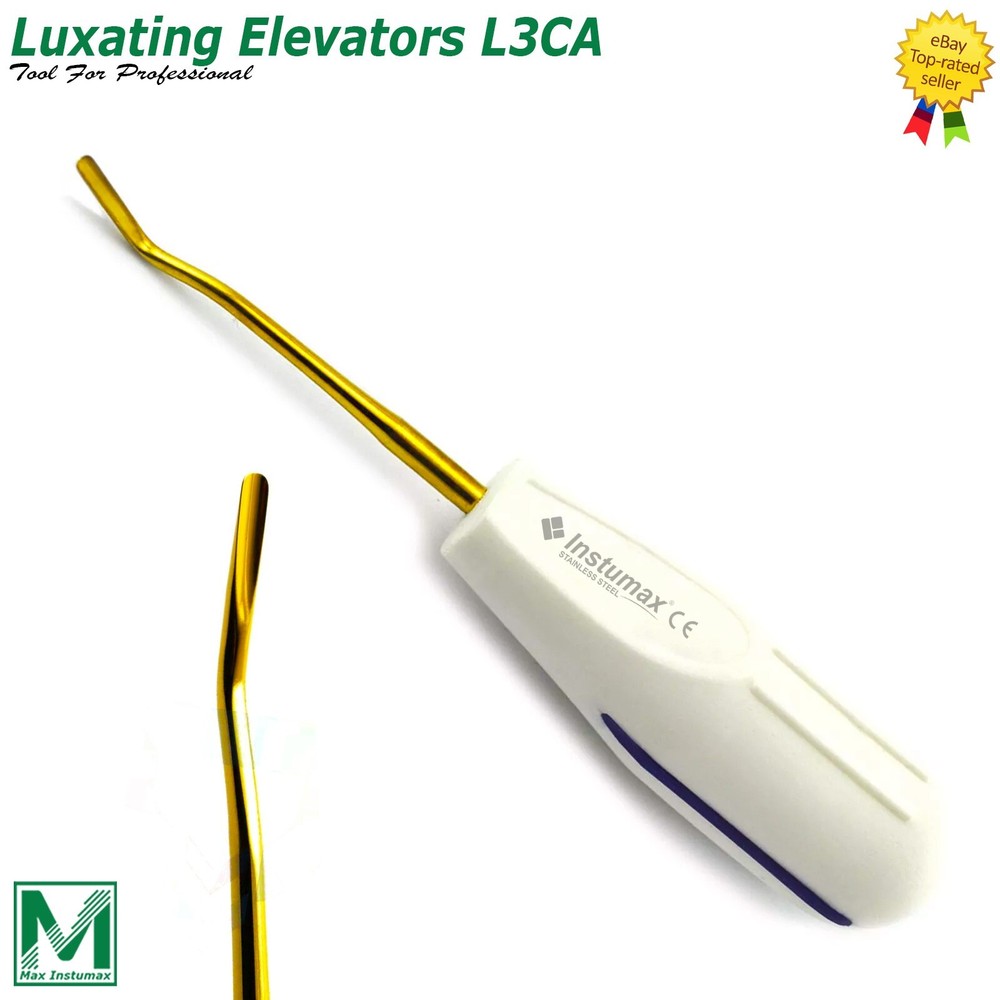 Dental Tooth Extracting L3CA Elevator Luxating Root Elevator Gold Tip