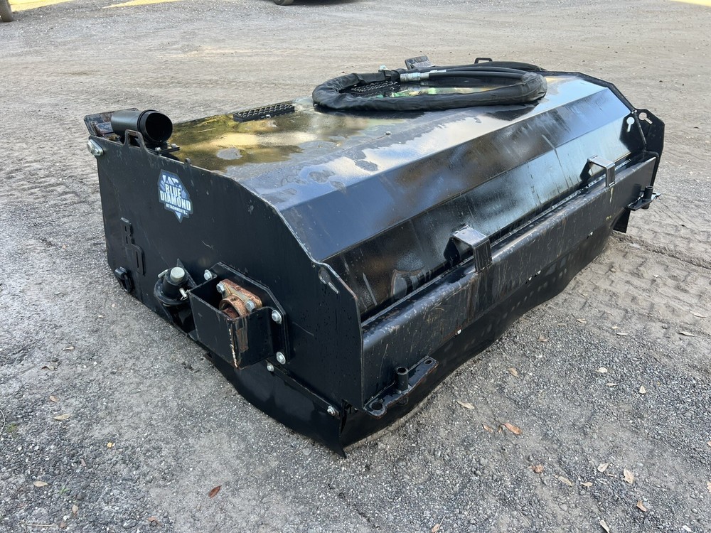 BLUE DIAMOND SKID STEER SWEEPER BROOM ATTACHMENT - 72" WIDE - READY TO WORK