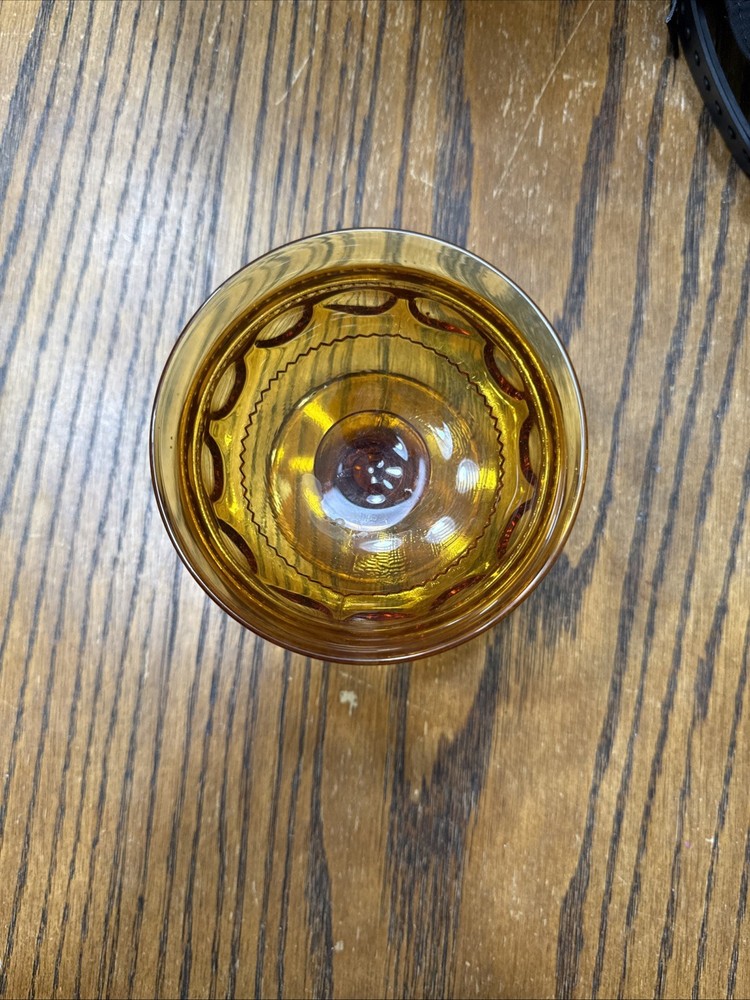 Kings Crown Amber Candy Dish