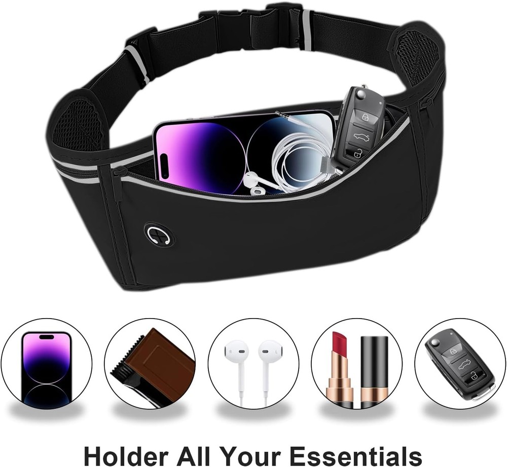 3 Pocket Slim Running Waist Belt