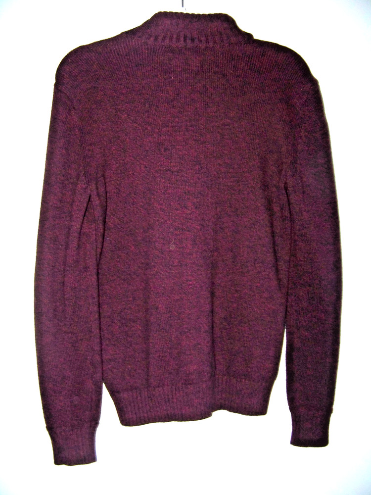 American Eagle Pullover Mock Sweater Men S Henley Seriously Soft Burgundy Wine