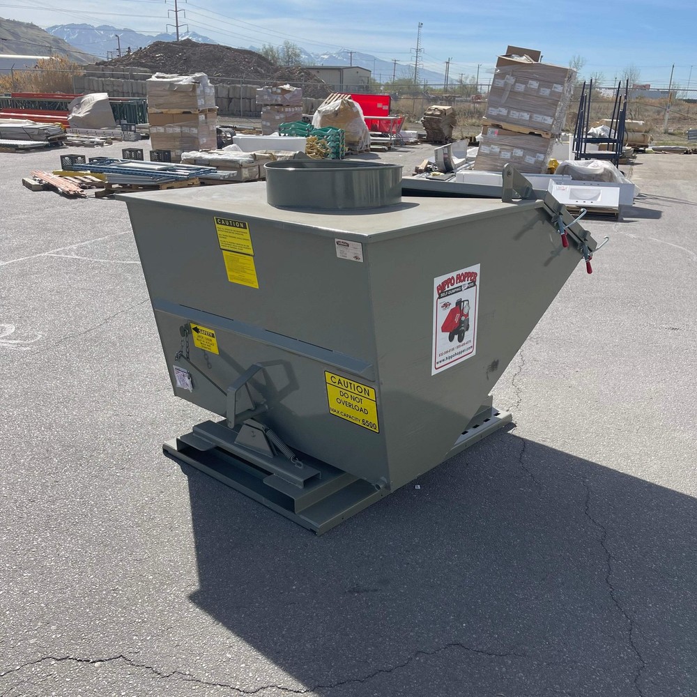 FAB CORP Hippo Hopper Self Dumping Gray HH32-DUSTDR