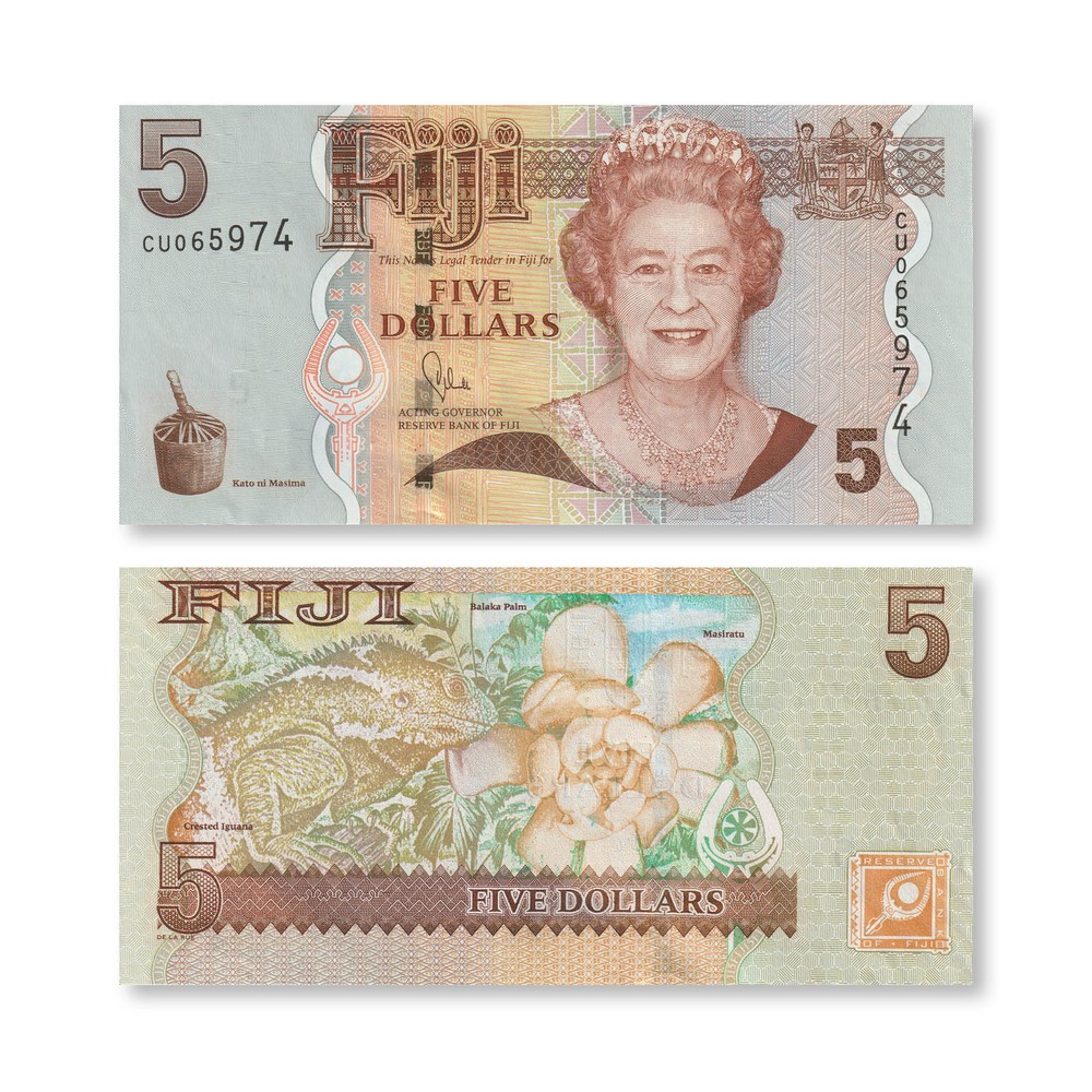Fiji 5 Dollars, 2011, B521b, P110b, UNC
