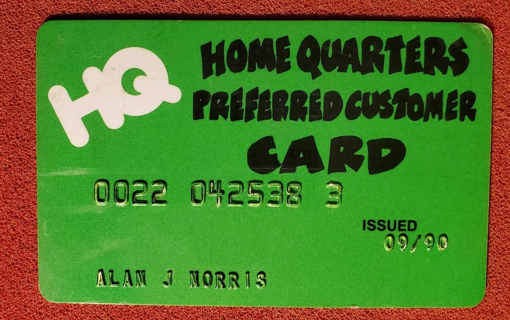Home Quarters Prefered Customer card cc1766