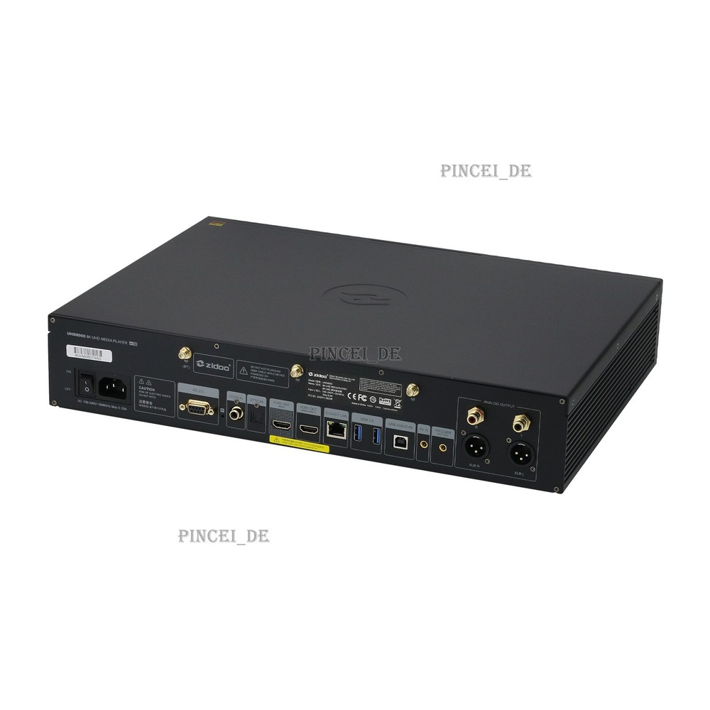 ZIDOO UHD8000 High Performance Hi-end DAC Audio Decoder All-in-one Media Player