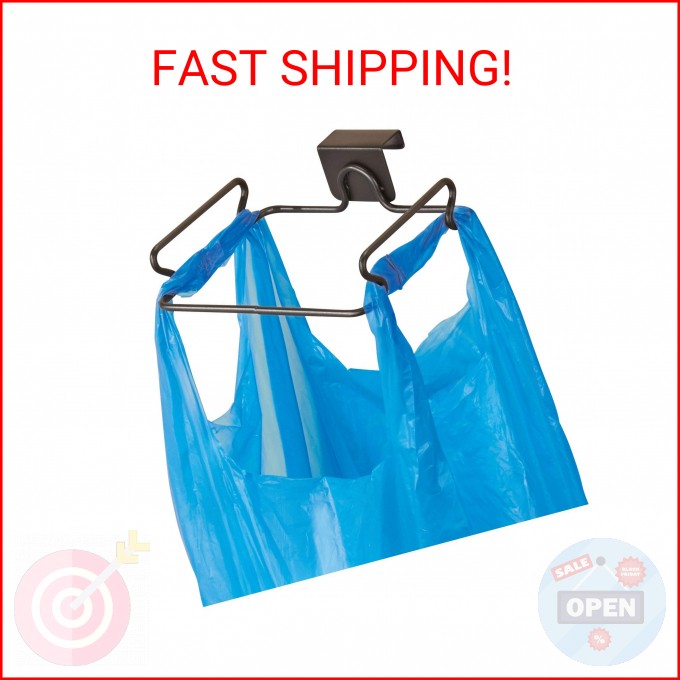 InterDesign Classico Over Cabinet Plastic Bag Holder – Storage Organizer for Kit