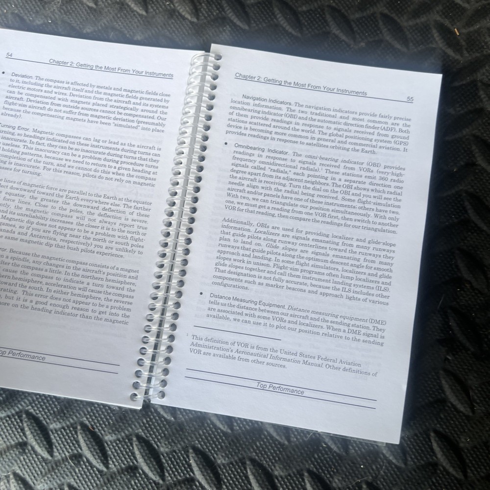 TOP PERFORMANCE BY BILL STACK MANUAL BOOK FLIGHT SIM AIRCRAFT