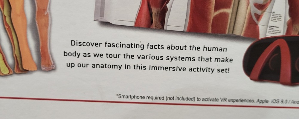 Abacus Brands Virtual Reality Human Body Learning Activity Set VR Goggles