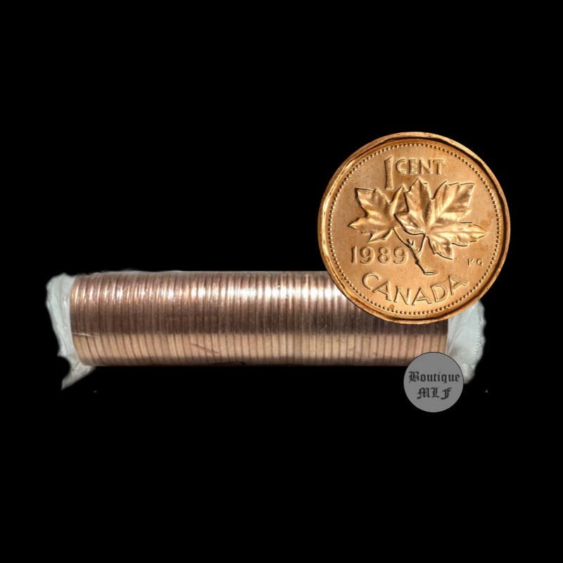 1989 Canada 1 cent uncirculated coin from roll