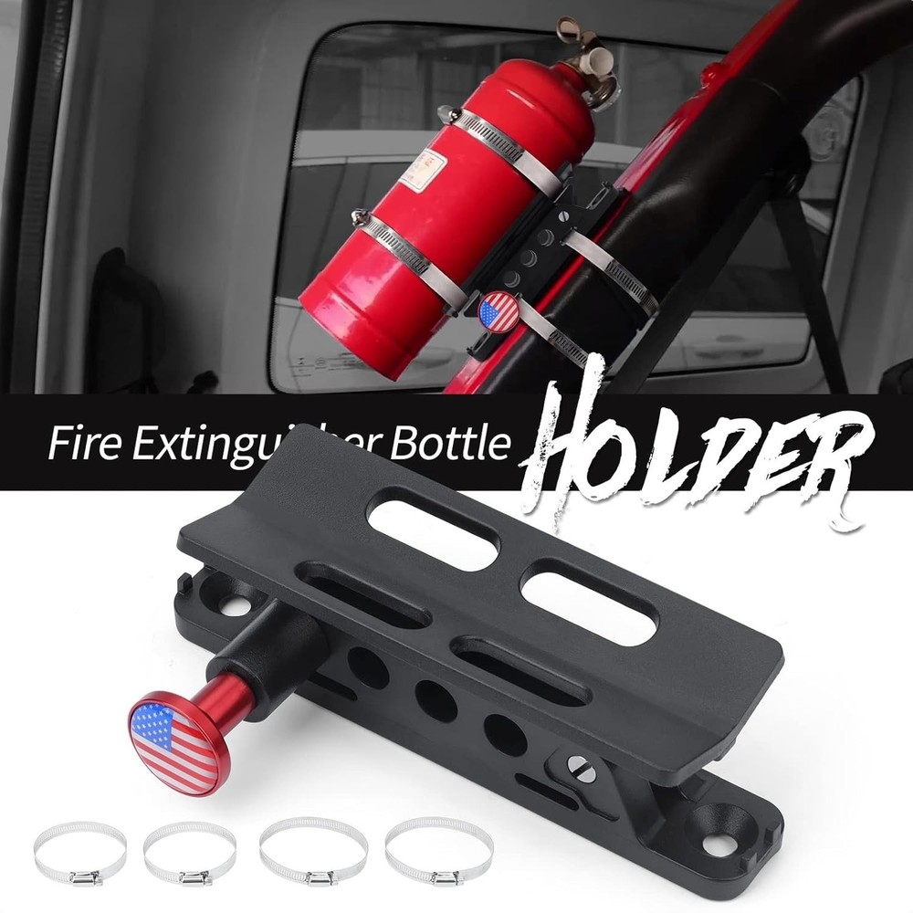 Universal Fire Extinguisher Mount Holder Bracket, Adjustable Quick Release Ro...