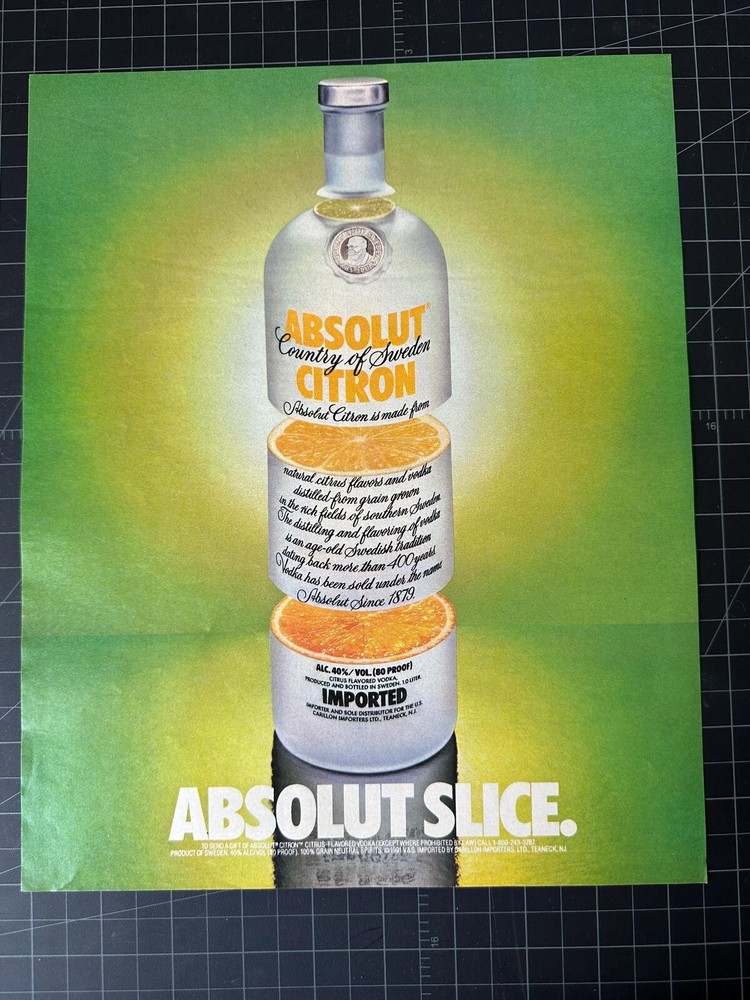 Vintage 1993 Absolut Vodka Print Ad