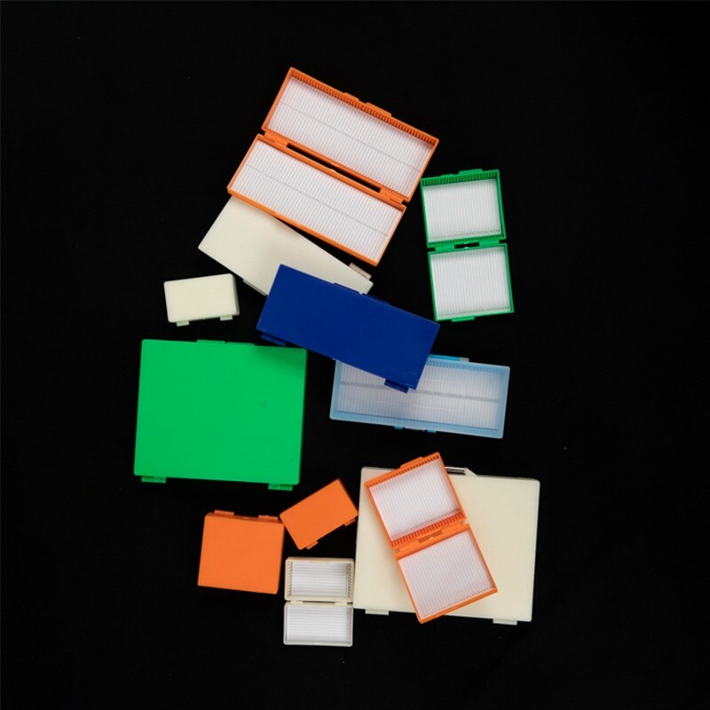 Lab Pathological Slides Storage Box Plastic Microscope Slides Box Holder Case