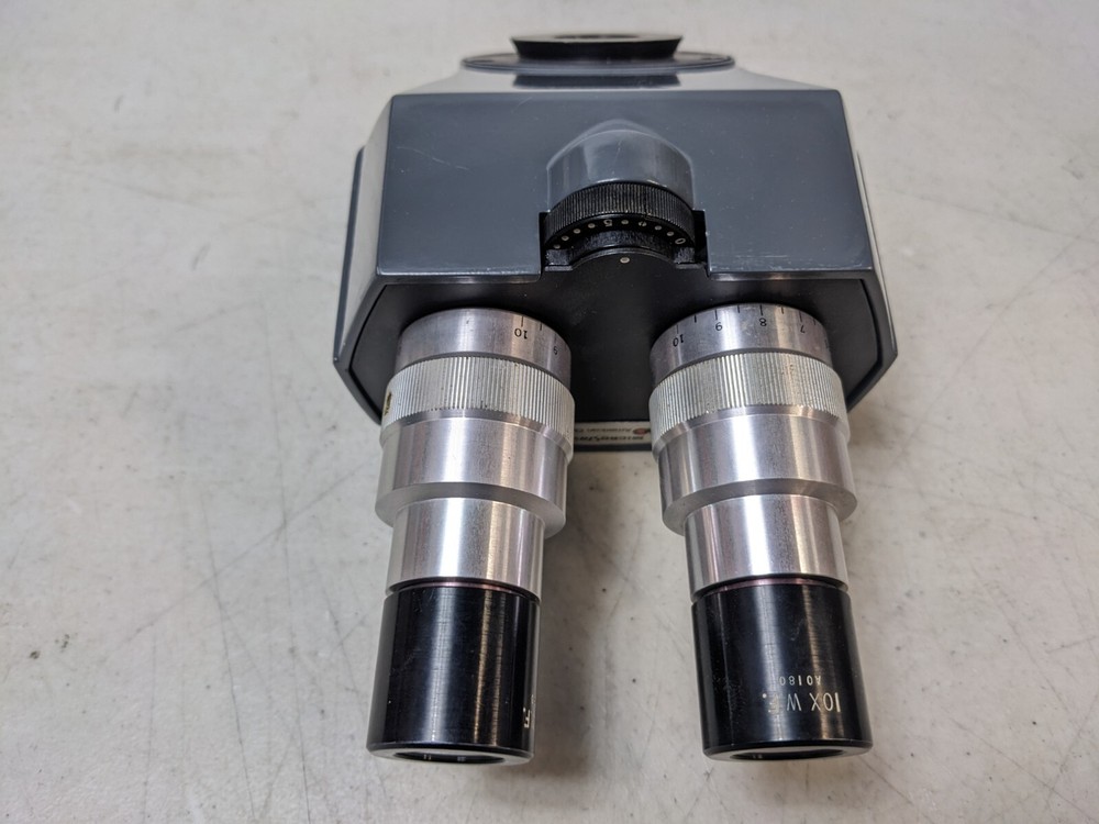 AMERICAN OPTICAL MICROSTAR 110/120 MICROSCOPE BINOCULAR HEAD WITH EYEPIECES