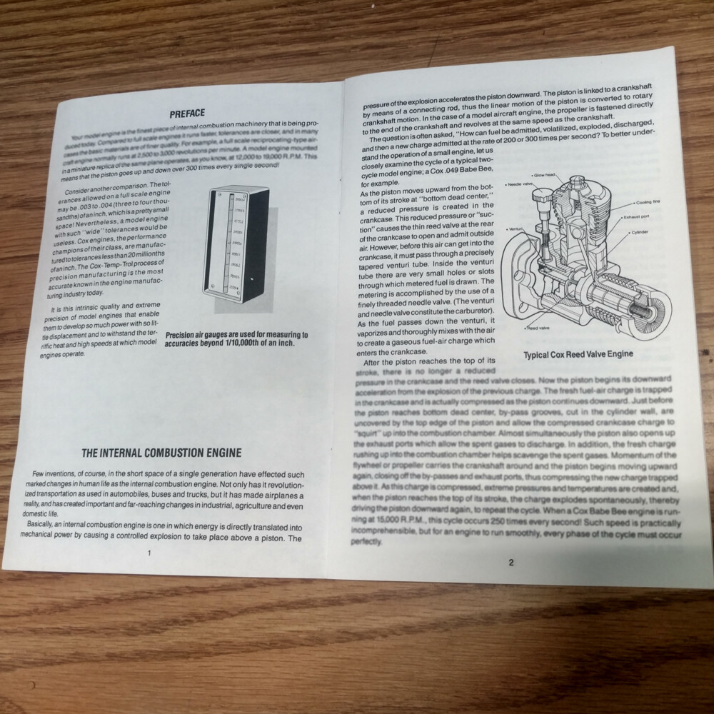 Cox Engine Performance Guide manual Excellent Condition