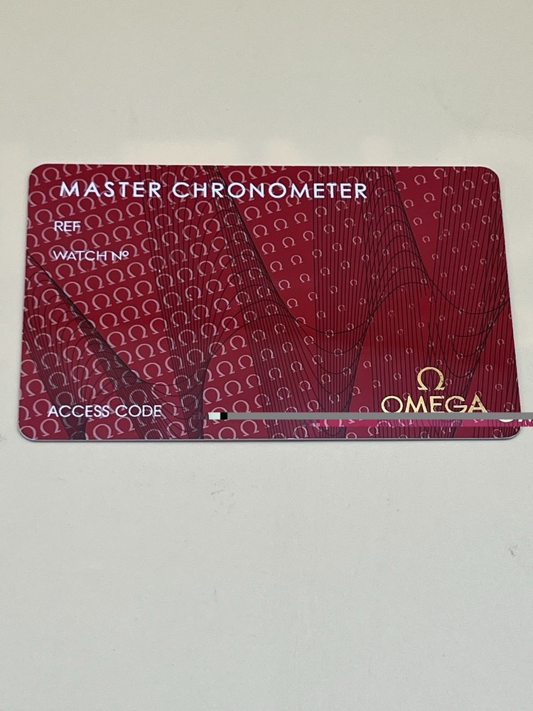 Omega Master Chronometer Display Certificate Off-Commercial