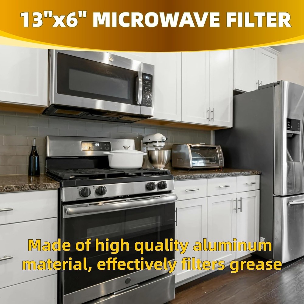 Microwave Grease Filter Replacement 13" X 6", Pack of 2