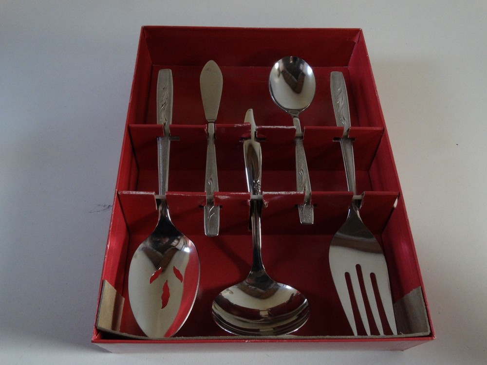 Oneida -Custom Stainless Flatware Silverware AUTUMN MEMORY in box 5 pieces