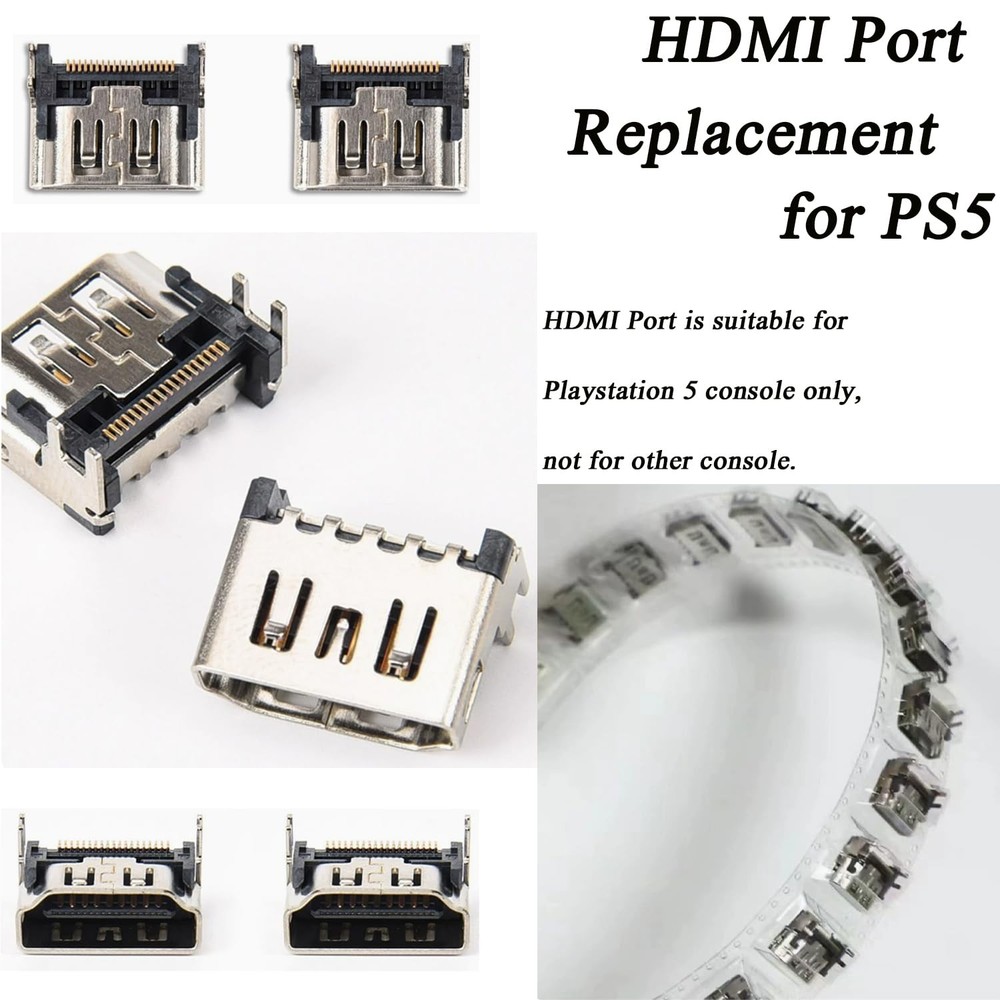 4 Pcs Replacement HDMI Port for PlayStation 5 Display Socket Interface