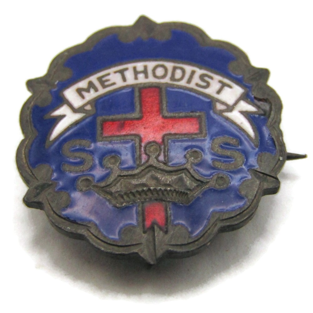 Methodist SS Sunday School Pin Antique