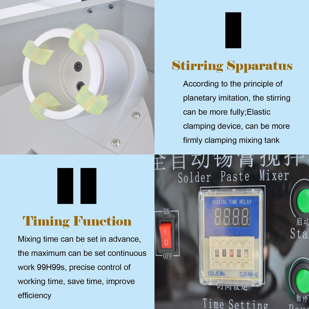 110V Automatic Paste Tin Cream Mixer Solder Paste Mixer Stirring Mixing Machine