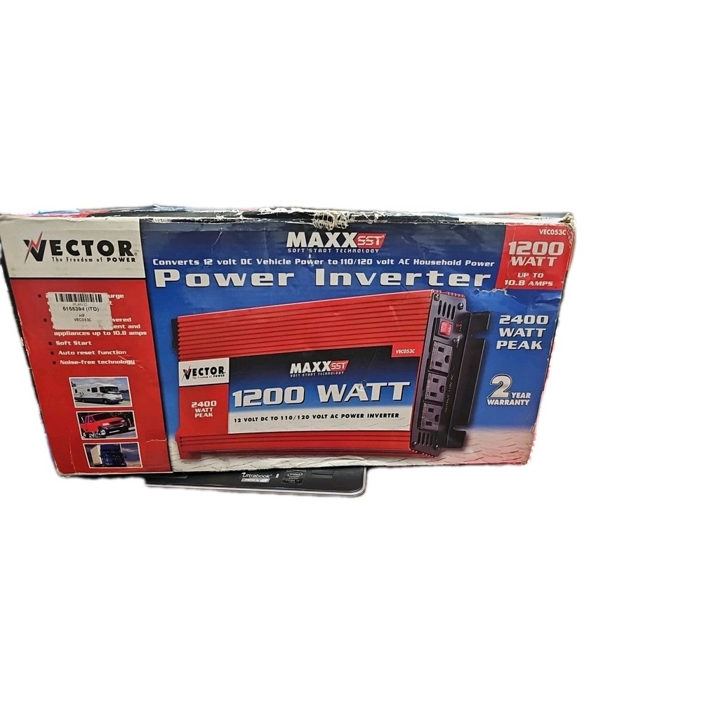 Vector 1200 Watt Power Inverter Without Cable ONLY UNIT