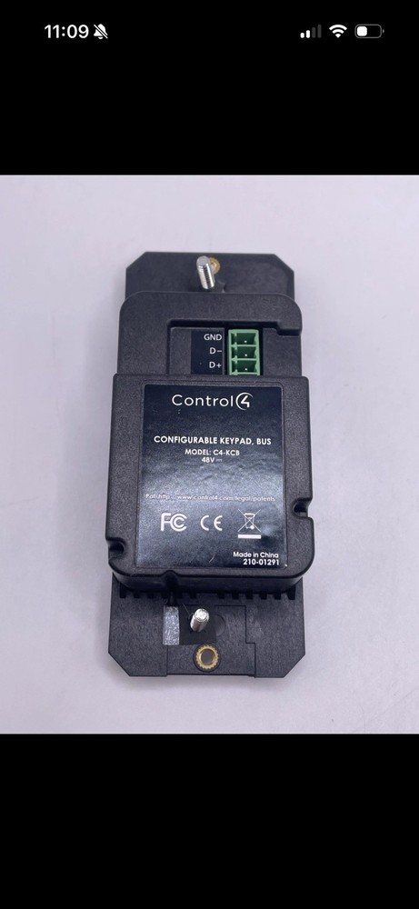 Control 4 - Configurable Keypad Bus Model: C4-KCB - 48V, Black