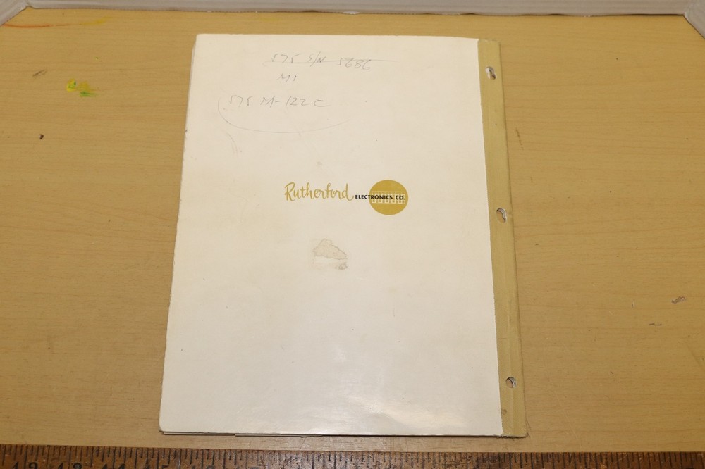 RUTHERFORD ELECTRONICS - PULSE GENERATOR MODEL B7B - USER/TECH MANUAL W/FOLDOUTs
