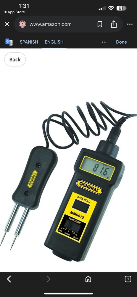 New General Tools MM6012 Digital Microprocessor Moisture Meter
