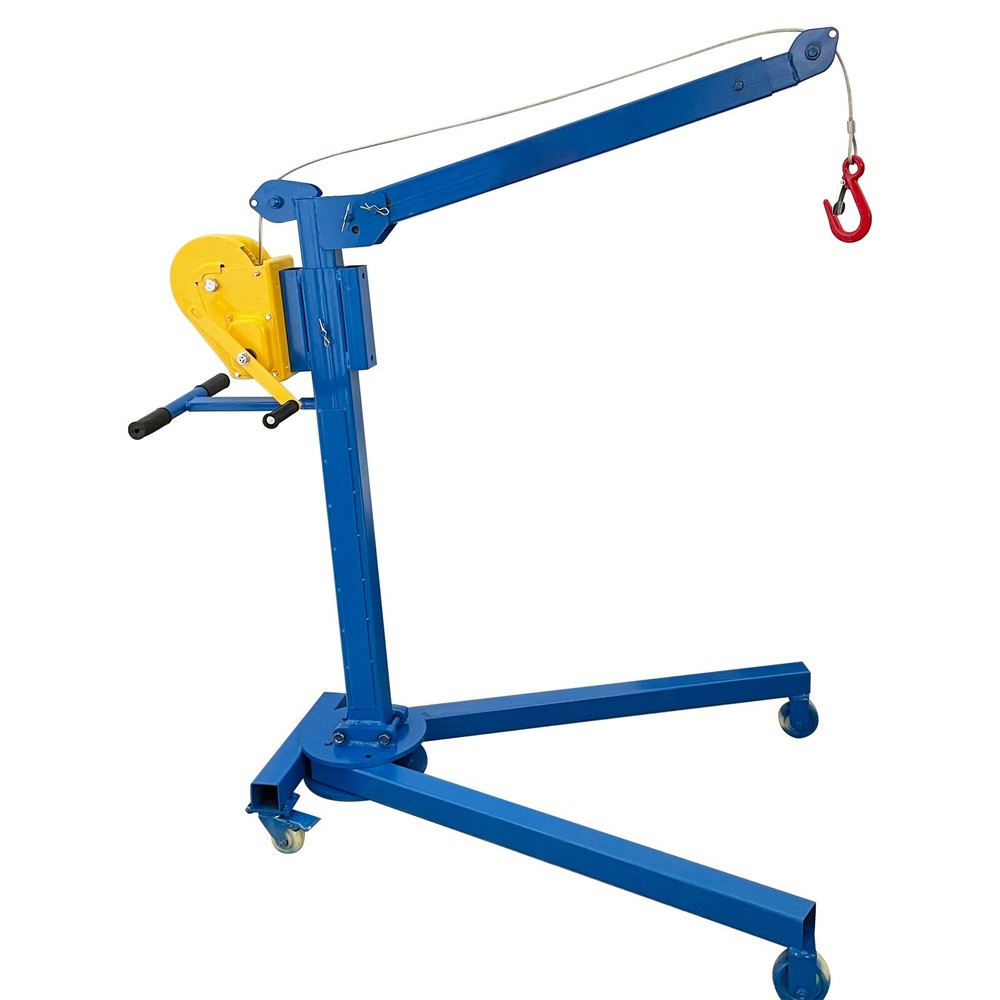 Small Folding Crane Manual Portable Lifting Machine Elevator Max 1100LBS