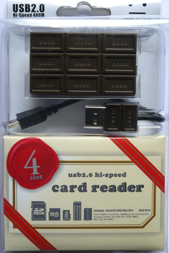 (PRL) CHOCCO CARD READER ALL IN ONE CHOCOLATE USB MEMORY CARD READER 2 HIGH
