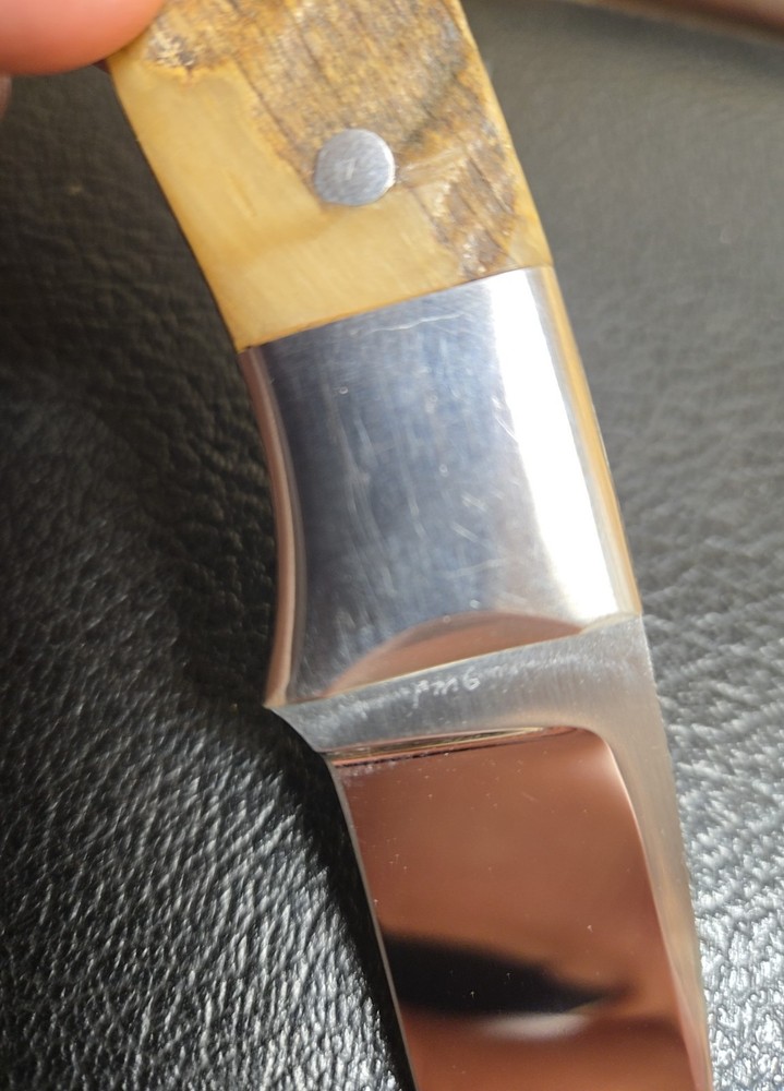 W.D. PEASE Custom Sheeps horn Fixed blade KNIFE-MINT