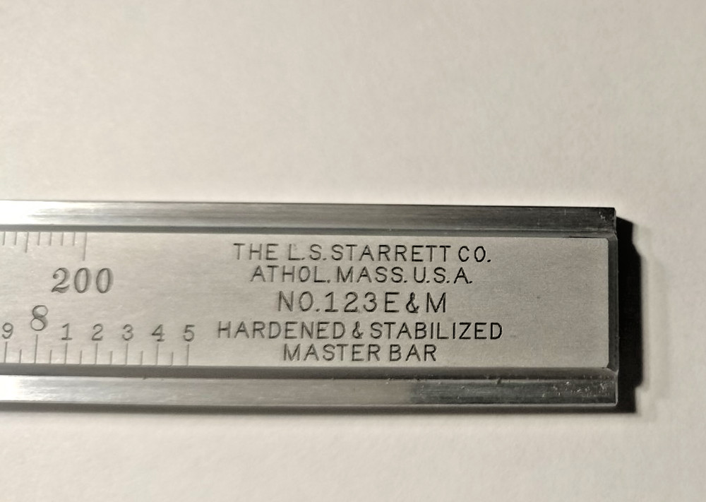1 - Starrett #123 E & M 200mm/8" Master Vernier Caliper