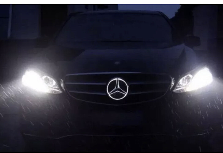For Mercedes Benz 11-17 Front Grill Mirror Star LED White Illuminated Emblems