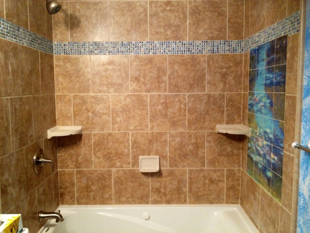Art Mural Ceramic Backsplash Bath Monet Lilies Tile 664