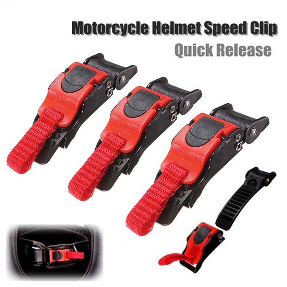 Replacement Motorcycle Helmet Quick Release Clip Chin Strap Pull Buckle