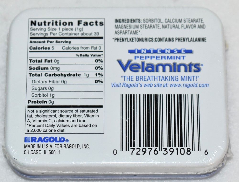 Intense Velamints Peppermint Vintage