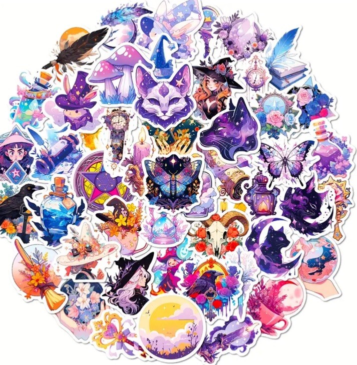 10pcs Magical Element Stickers- Scrapbook, Journal *Random Assortment