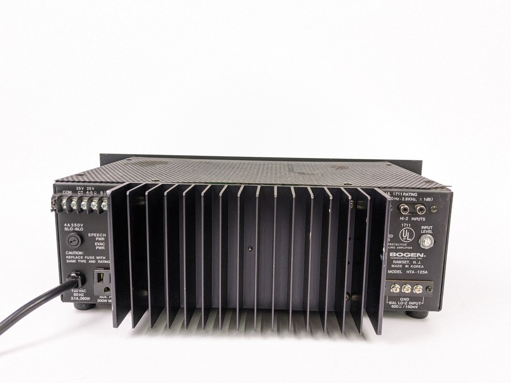 Bogen HTA-125A Power Amplifier 125W Rack Mountable