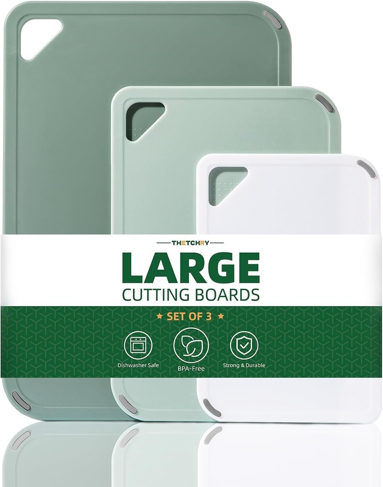 THETCHRY Plastic Cutting Board -Cutting Boards for Kitchen ,