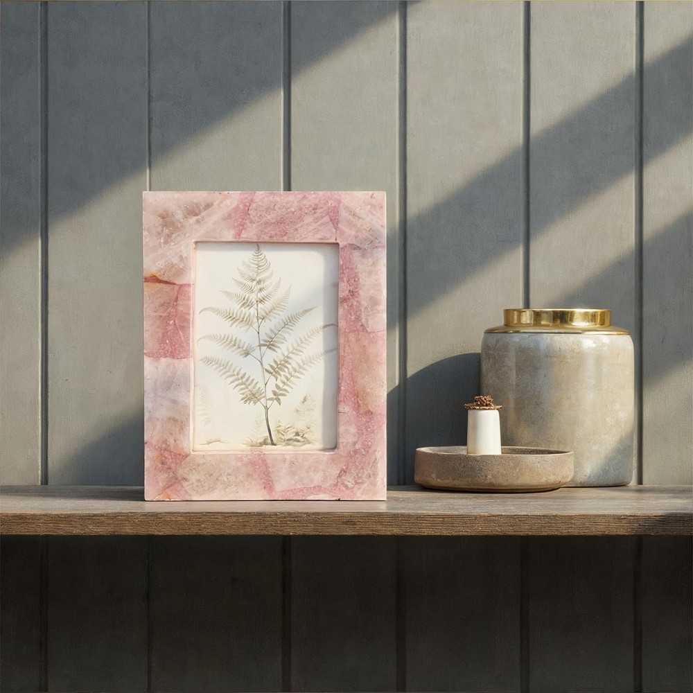 Agate Photo Frame, Pink