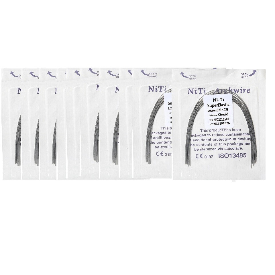 10 Pack Dental Orthodontic Super Elastic Niti Rectangular Arch Wires 21*25 Lower